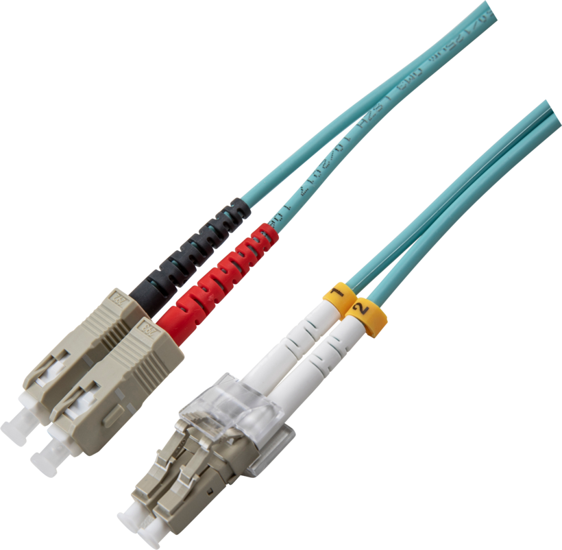 Câble patch FO duplex LC-SC 3 m, 50/125µ
