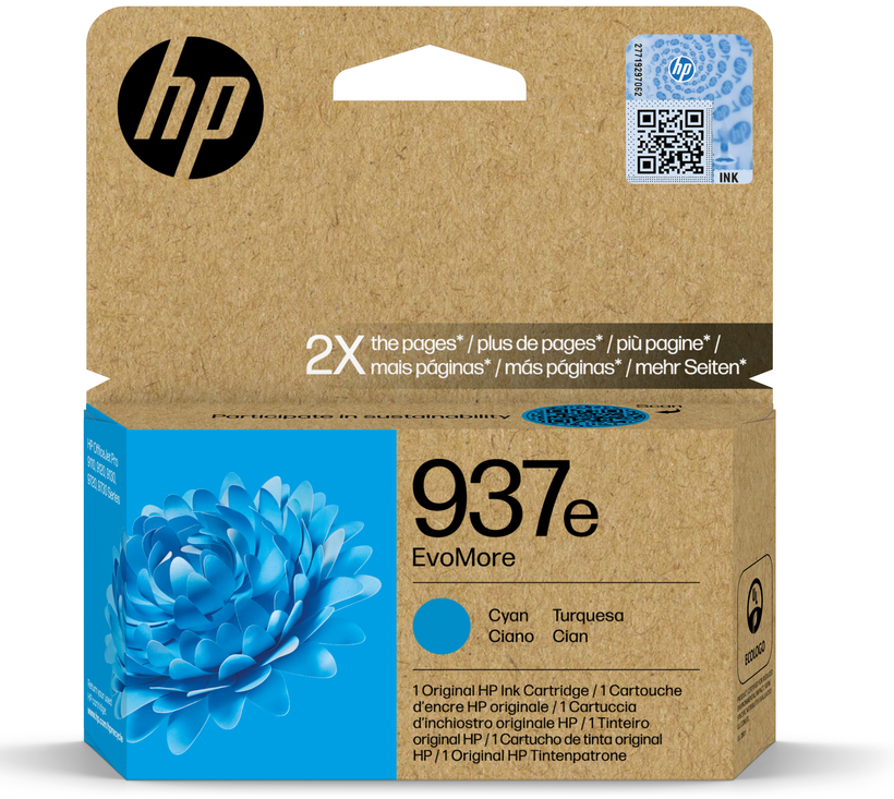 HP 937e EvoMore Tinte cyan