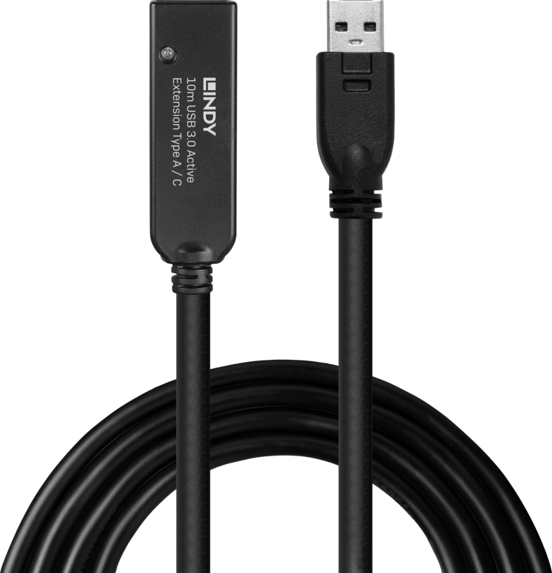 Prolongamento activo LINDY USB C-A 10m