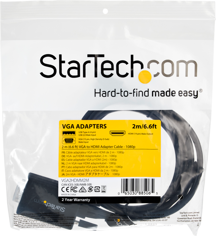 StarTech Kabel VGA - HDMI 2 m