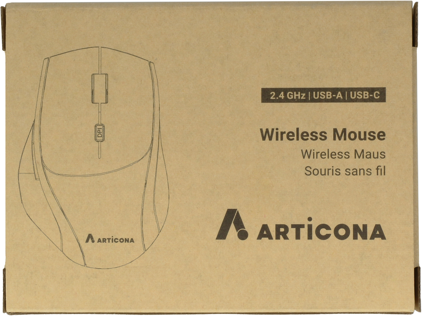 Myš ARTICONA Bluetooth + 2,4GHz, USB A/C