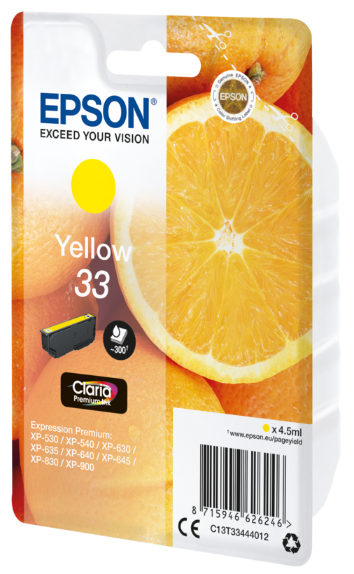 Inkoust Epson 33 Claria žlutý