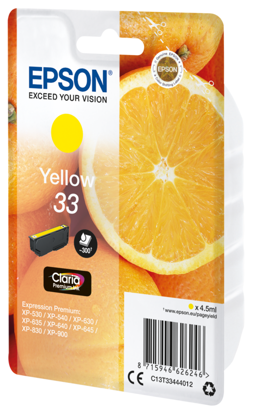 Epson 33 Claria Ink Yellow