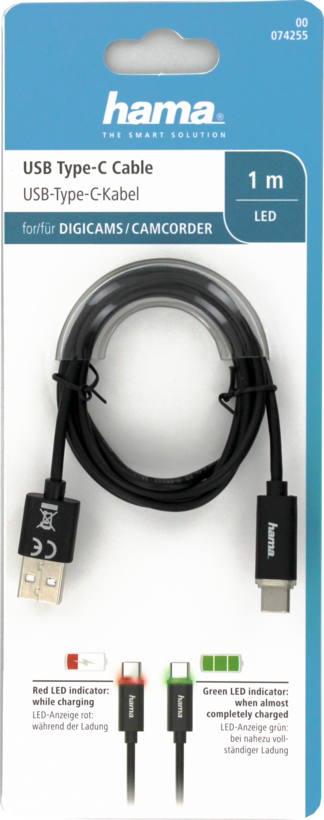 Câble USB Hama type C - A, 1 m