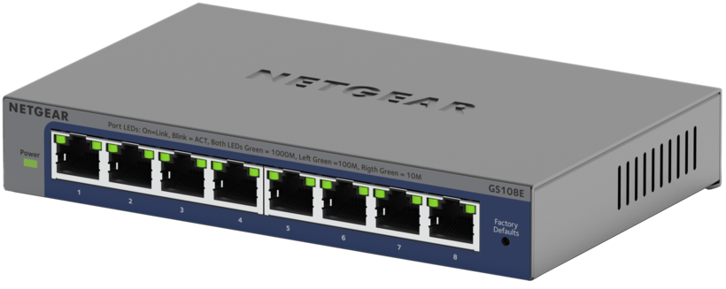 Netgear GS108Ev4 Managed Plus Switch