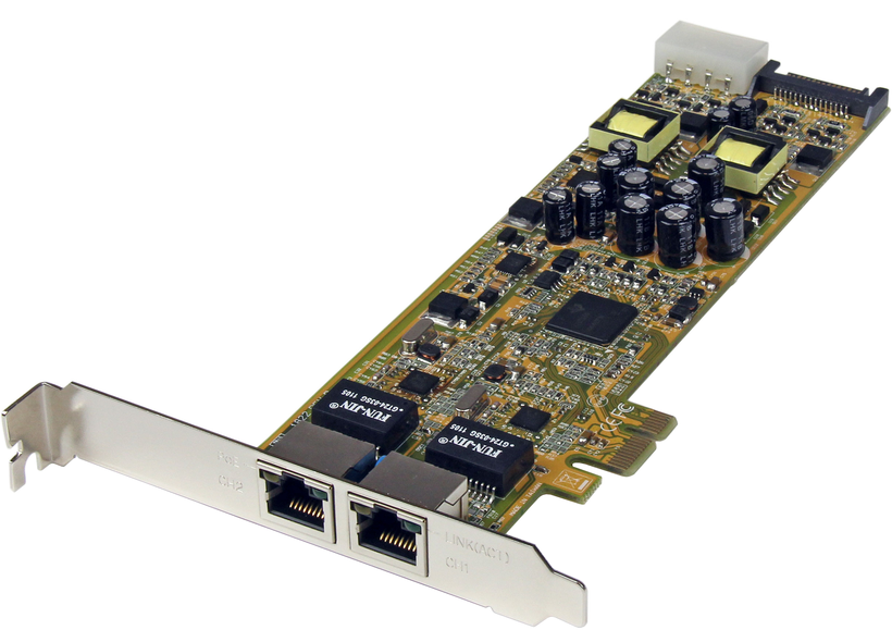 Carte réseau PCIe StarTech 2 ports PoE