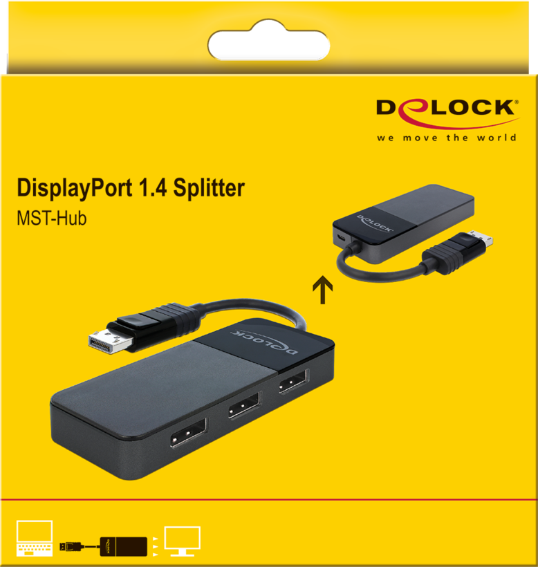 Delock Rozdz. DisplayPort Splitter 1:3