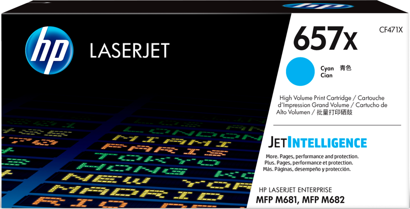 HP 657X Toner Cyan