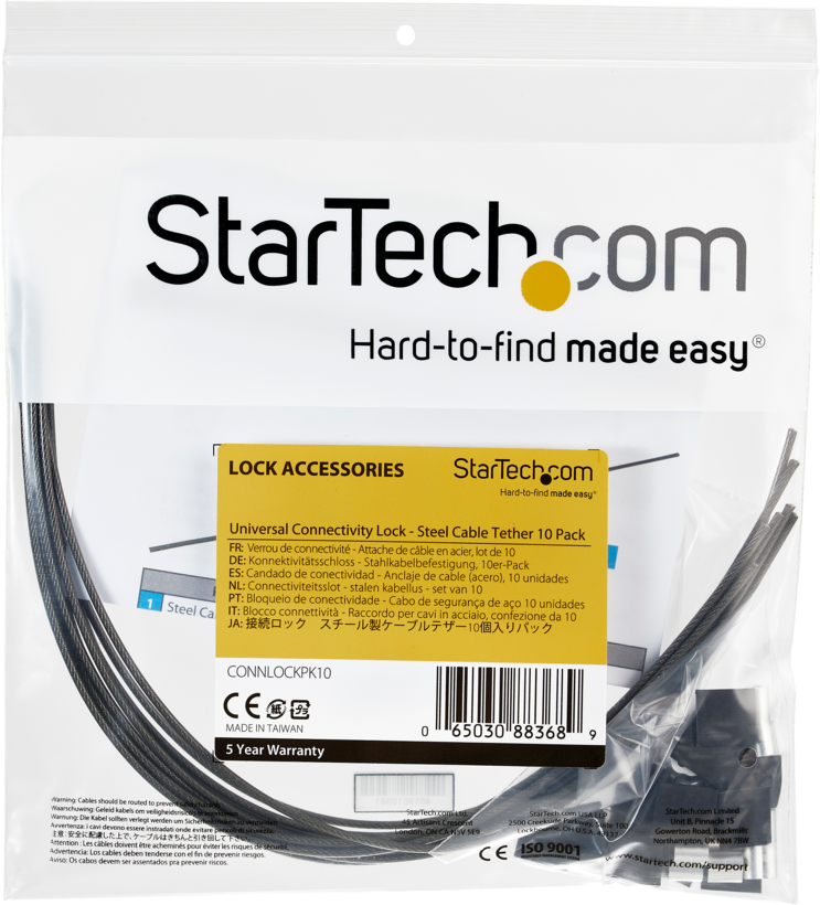 Câble d'attache de sécurité StarTech x10
