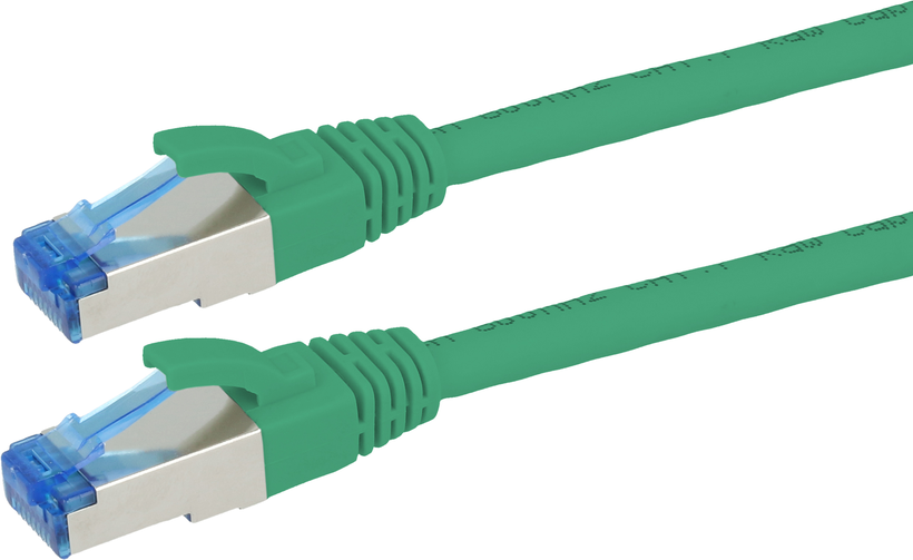 Câble patch RJ45 S/FTP Cat6a, 20 m, vert
