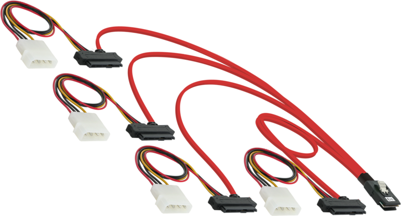 SAS Cable Int. SFF8087 - 4x SFF8482 1.0m