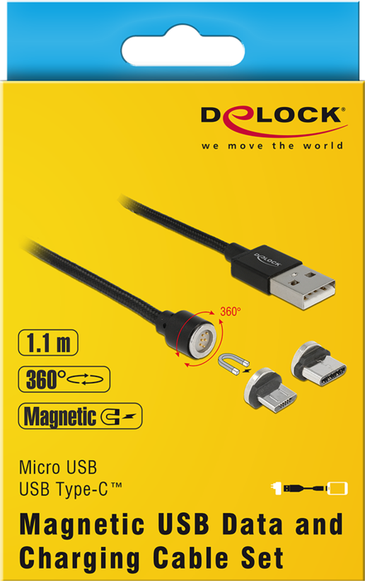 Delock USB Typ A - Micro-B/C Kabel 1,1 m