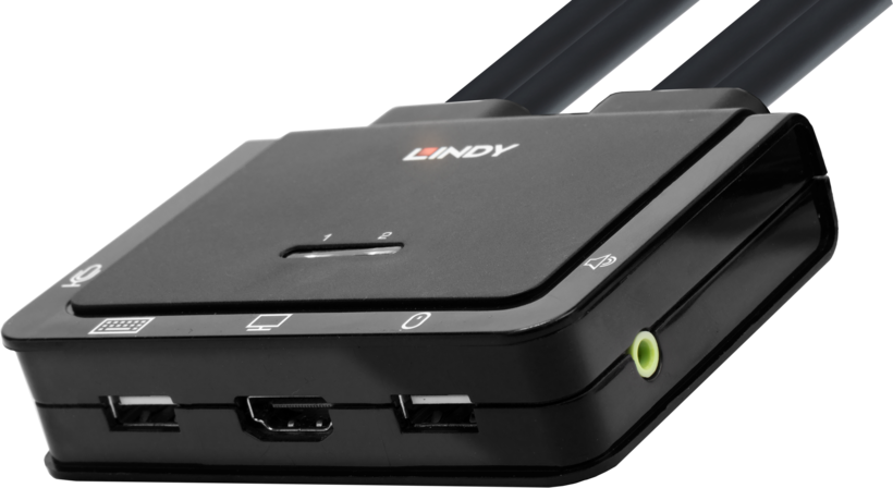 LINDY KVM SwitchCable HDMI/Type-C 2-port