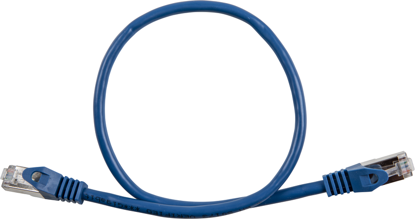 Patch kabel kat. 5e SF/UTP 0,5 m modrý