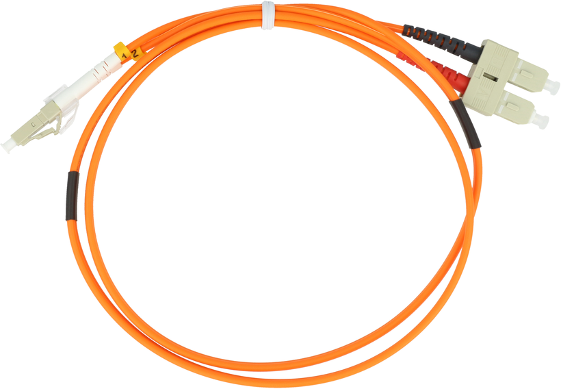 Câble patch FO duplex LC-SC 1 m 50/125µ