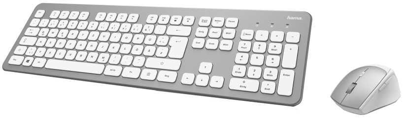 Hama KMW-700 Tastatur Maus Set silber