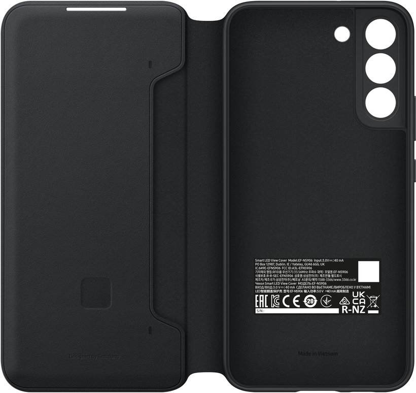 Capa Samsung S22+ LED View preta