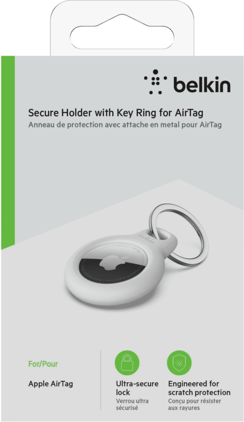 Porte-clés Belkin AirTag, blanc