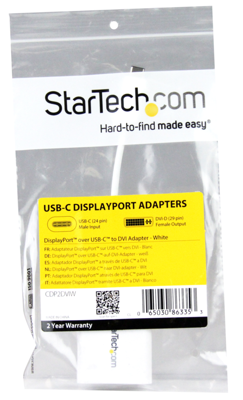 Adapter USB-C - DVI-I/f White