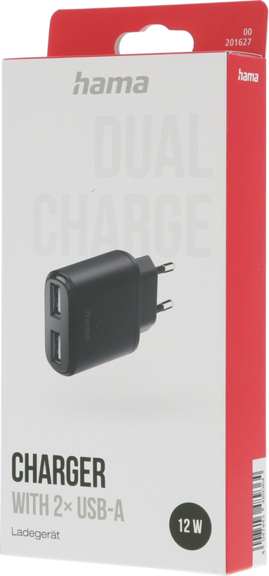Chargeur Hama 12 W double USB-A