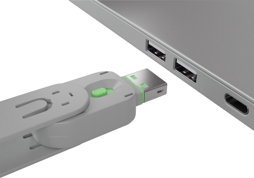 Key for USB TypA Port Lock green