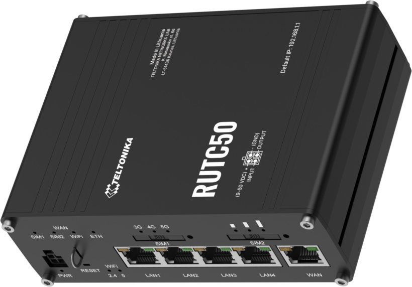 Teltonika RUTC50 Industrial 5G Router