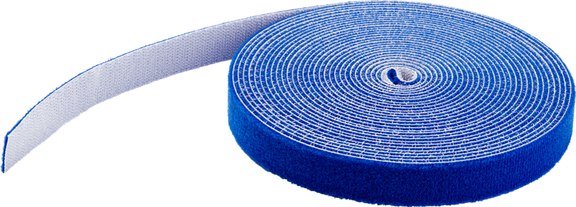 Klett-Kabelbinder Rolle 15000 mm blau