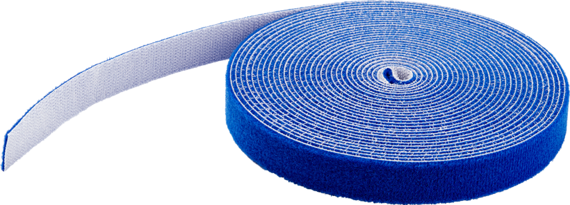 Hook-and-Loop Cable Tie Roll 15m Blue