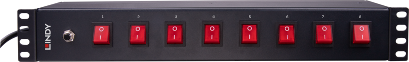 Power Strip 8-way 2m Black