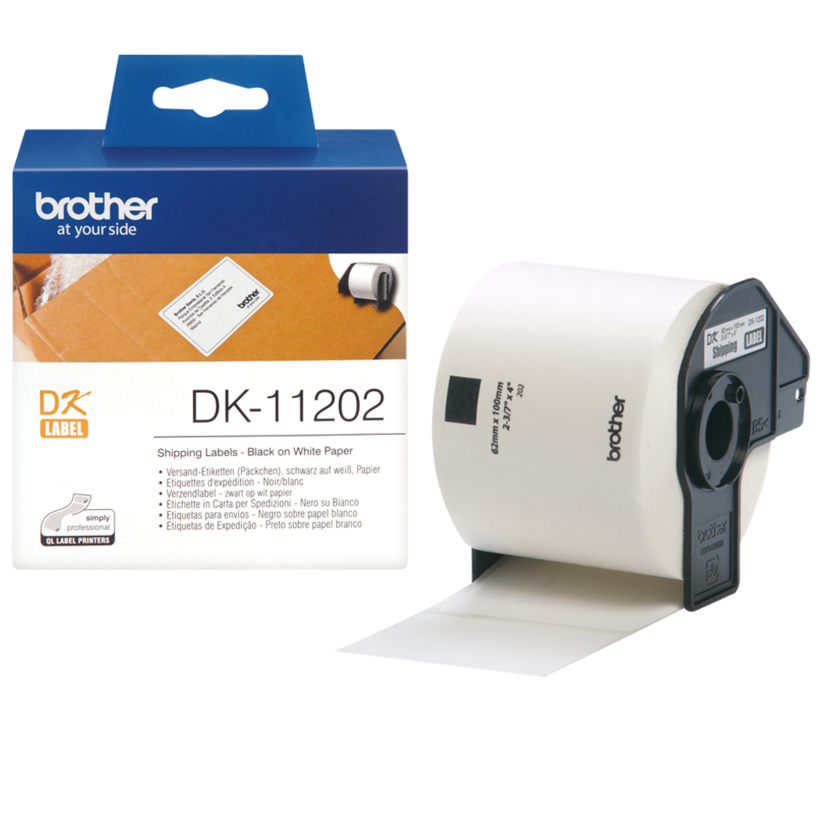 Brother 62x100mm Versand-Etiketten weiß