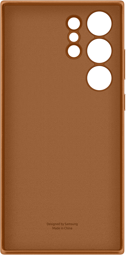 Coque cuir Samsung S23 Ultra, camel