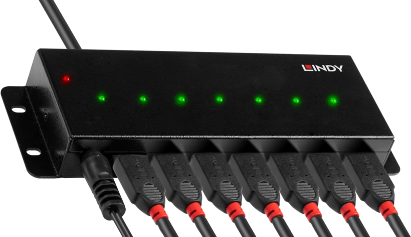 LINDY USB Hub 2.0 7-port Metal