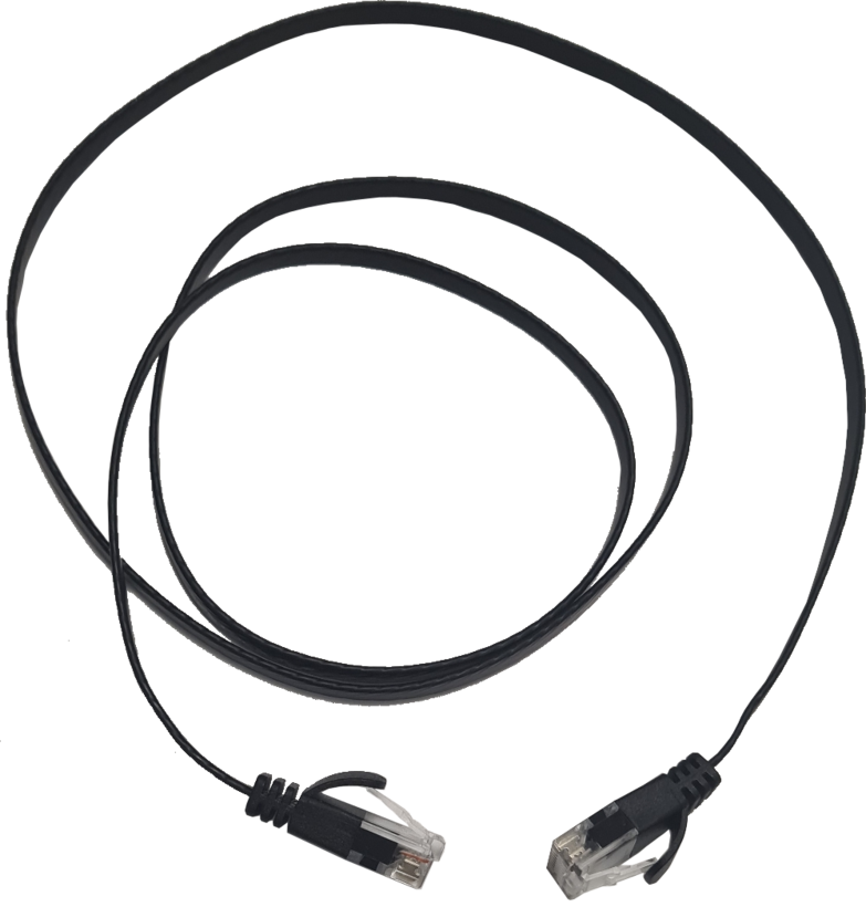 Patch Cable Flat RJ45 U/UTP Cat6a 1m