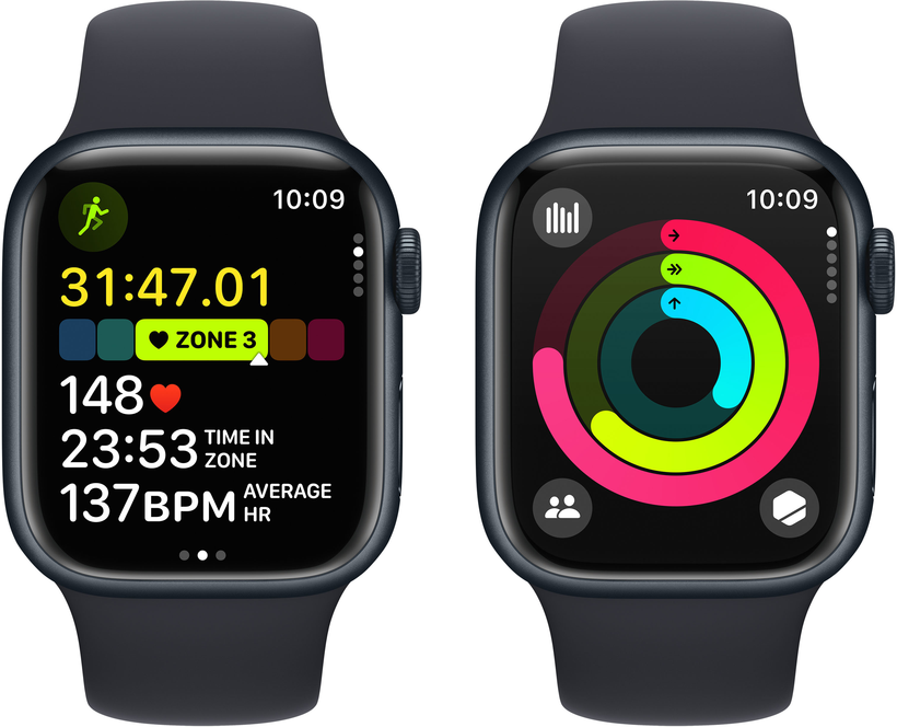 Apple Watch S9 GPS 45mm alu meia-noite