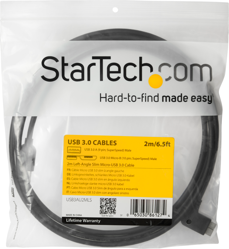 Câble USB StarTech type A - microB, 2 m