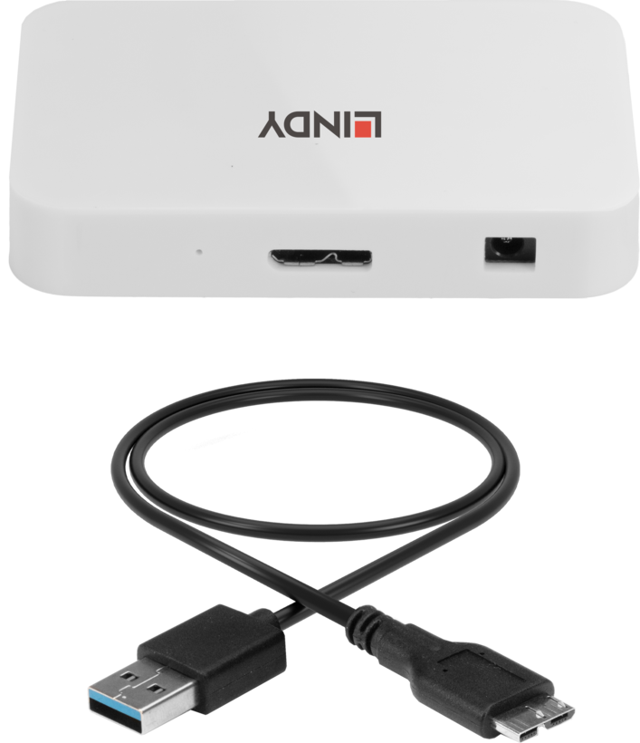 LINDY USB Hub 3.0 4-port Basic White