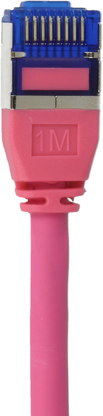 Câble patch RJ45 S/FTP Cat6a 3 m magenta