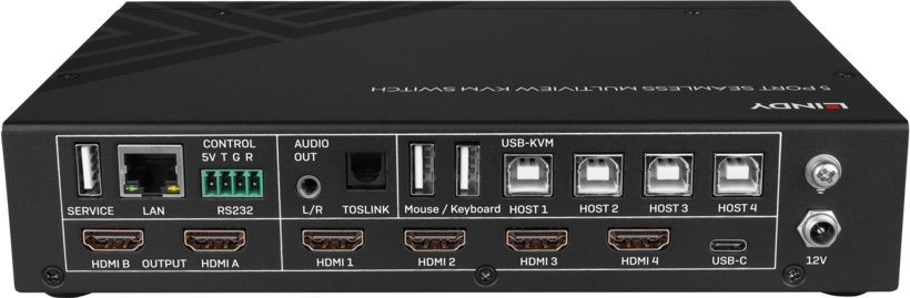 Switch KVM PLINDY HDMI/type C 5 ports