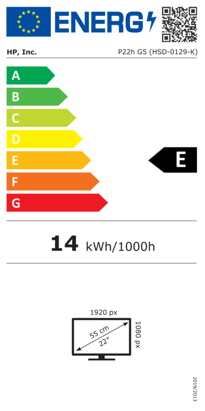 Écran FHD HP P22h G5