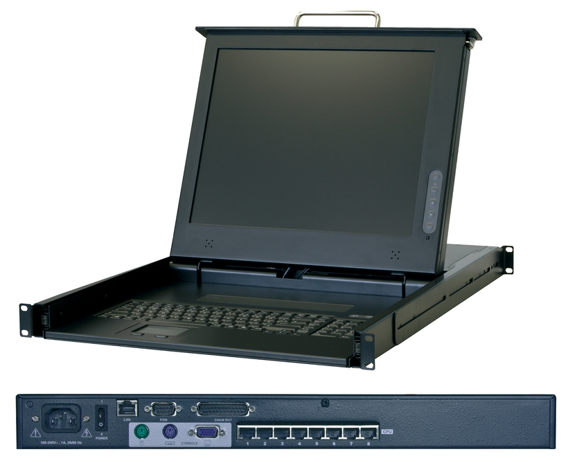 RackMaster TFT Console Cat5 KVM 8-port