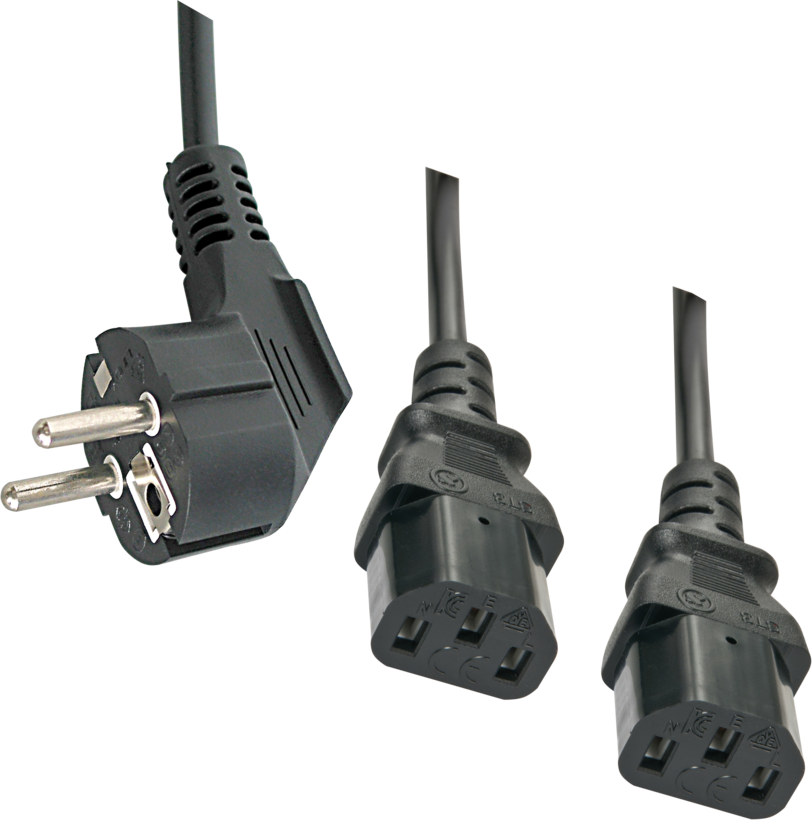 Power Cable 1x Local/m - 2x C13 2m