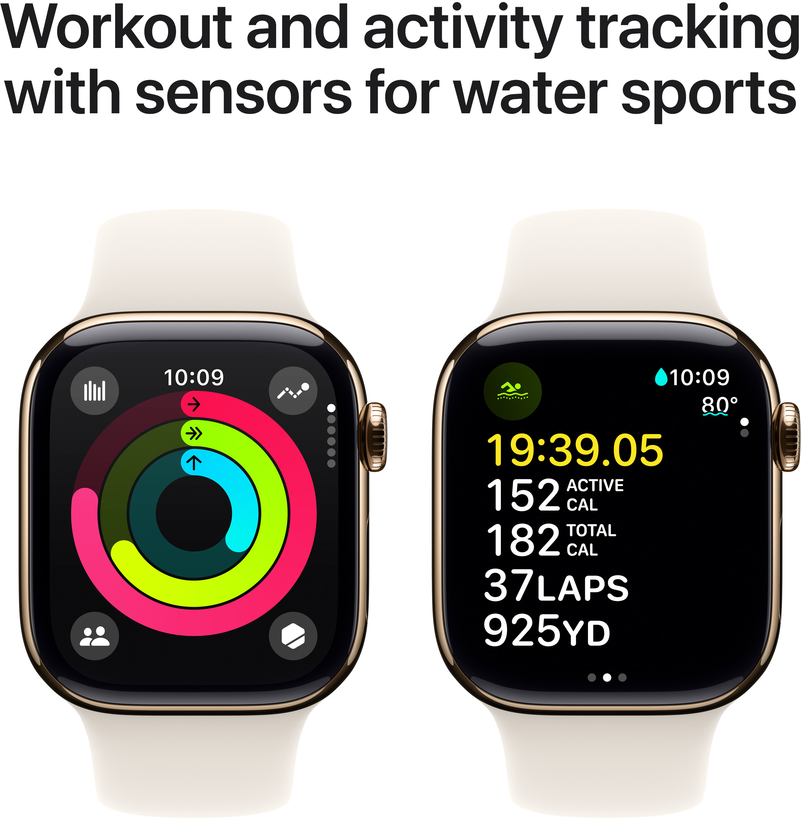 Apple Watch S10 LTE 42mm Titanium Gold