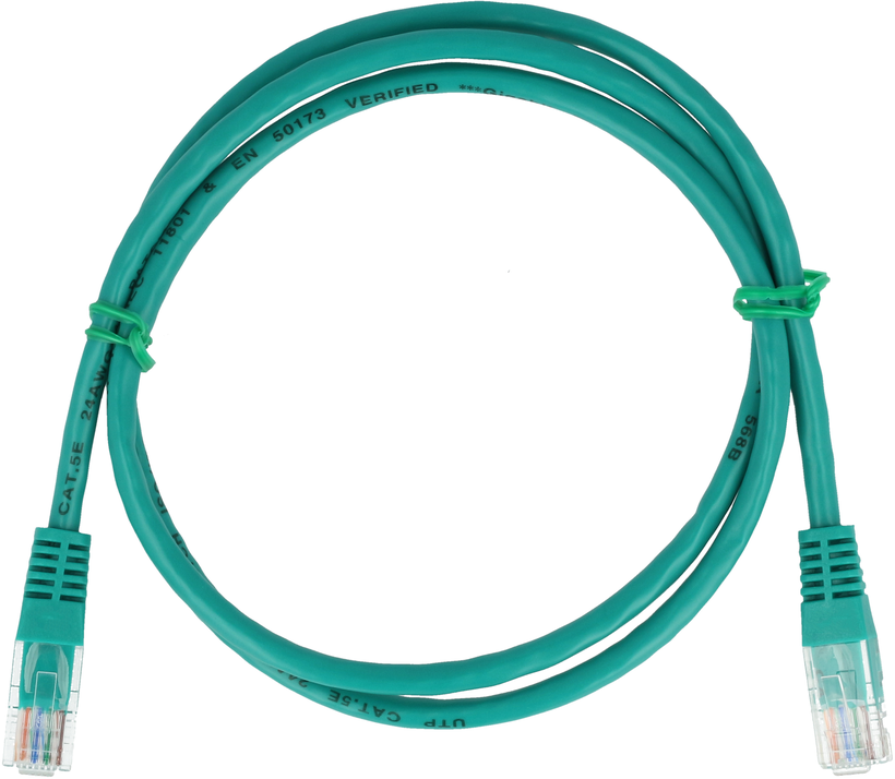 Câble patch RJ45 U/UTP Cat5e 0,5 m, vert