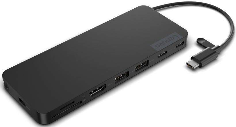 thumbnail image 2 of Lenovo USB-C Dual Display Travel Dock - 7 Ports, Integrated USB 2 of 14