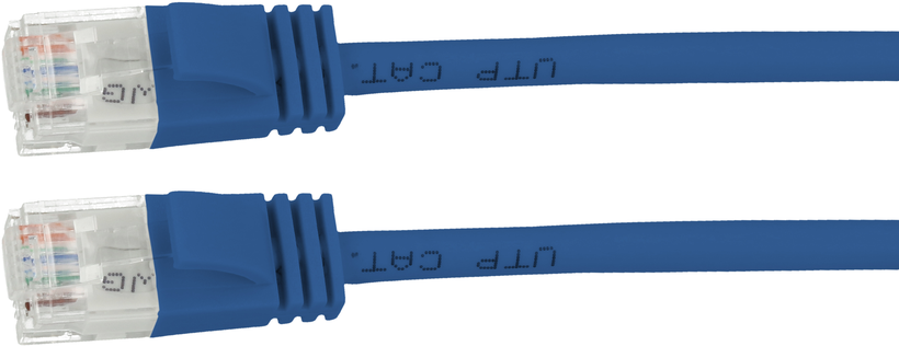 Patch kabel RJ45 U/UTP Cat6a 15 m modrý