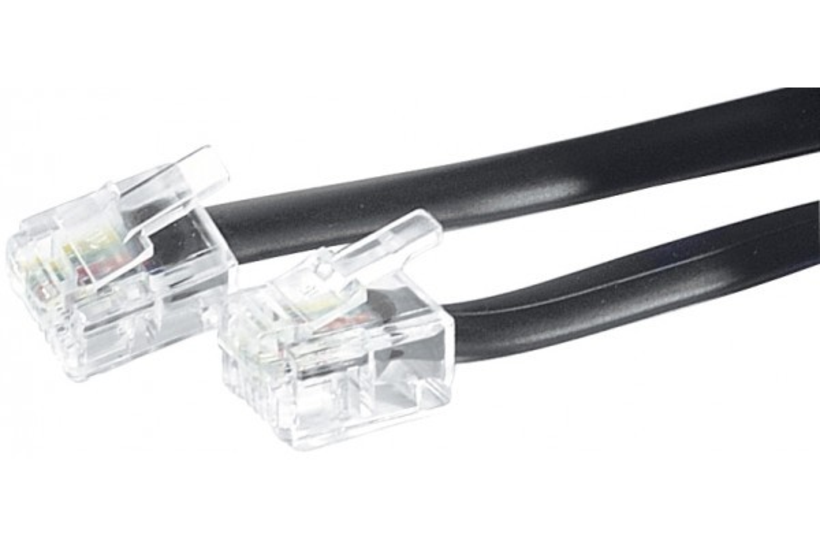 Telefonkabel RJ11 schwarz, 30 m