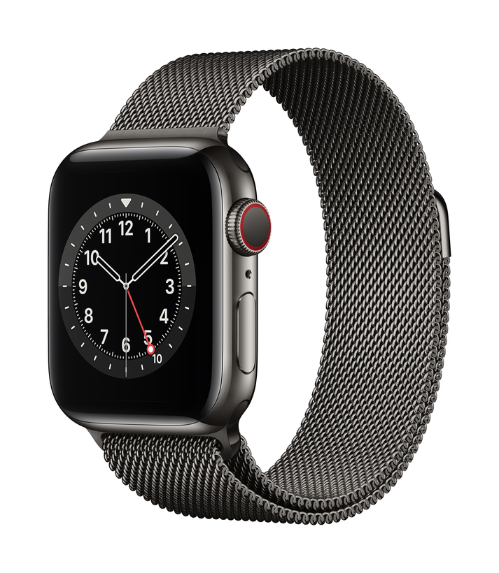 Apple Watch S6 GPS+LTE 40mm ocel, graf.