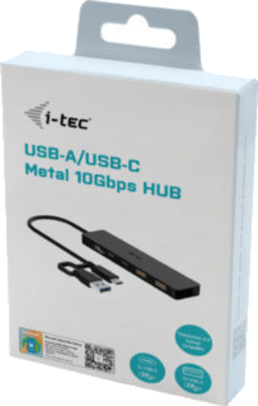 Hub USB-C 3.1 4 porte metallo i-tec