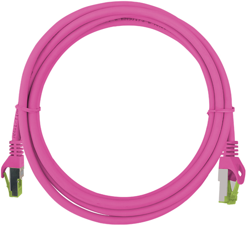 Patch Cable RJ45 S/FTP Cat6a 10m Magenta