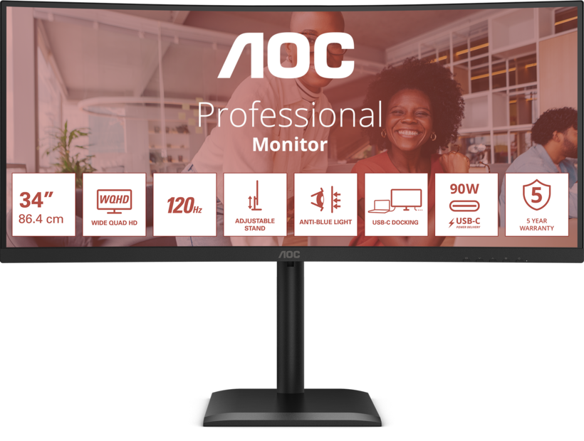 AOC CU34E4CV Curved Monitor